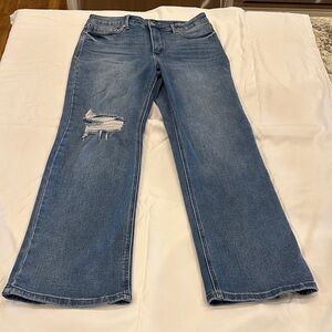 Judy Blue 90’s Straight Fit Jeans in Distressed Blue